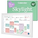Skylight Calendar: 15-inch Wall Planner Digital Calendar & Chore Chart, Smart Touchscreen Interactive Display for Family Schedules – Wall Mount Included, Great for Organizing Your 2026 Calendar