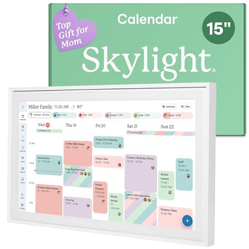 Skylight 15-Inch Interactive Family Wall Calendar