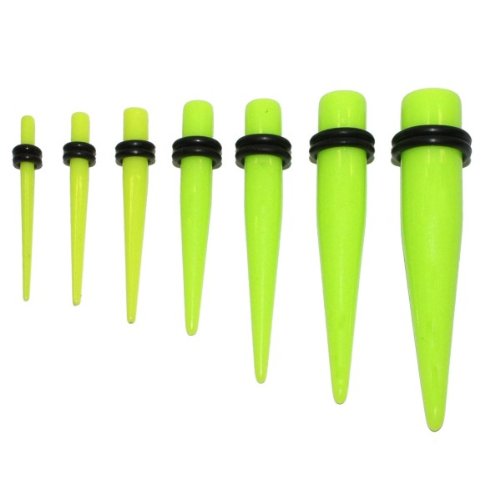 SoulCats - SoulCats® Kit d'extension pour expandeur de Tige de Dilatation Tunnel en Vert Clair, Taille: 2 mm