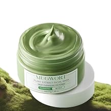 Mugwort Mask for Face & Sensitive Skin 1.9 fl.oz Deep Cleansing Pore Mask with Mugwort Essence, Soothing Clay for Oily & Dry Skin, Leaves Skin Silky Smooth