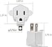 2 Pack ETL Listed 3 Prong to 2 Prong Adapter, JACKYLED Polarized Grounding Converter 3-Prong Adapter Converter Fireproof Material 392℉ Resistant Heavy Duty for Wall Outlets, Electrical, Household