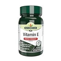 Natures Aid Vitamin E 1000iu - High Strength Natural Antioxidant - Supports Skin, Heart, Eyes, Immune Health & Cell Protection - Non-GMO, Gluten-Free - 30 Softgel Capsules