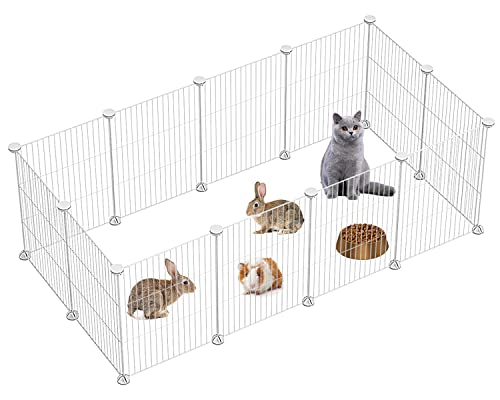 Funlax Small Animal Playpen, Diy Pet Playpen, Rabbit Cage, Guinea Pig Cages, Puppy Playpen, Kitten Playpen, Dog Gate, Wire Yard Fence Indoor/Outdoor For Hamster, Chicken, Hedgehog, Turtle 12 Panels #TOP5