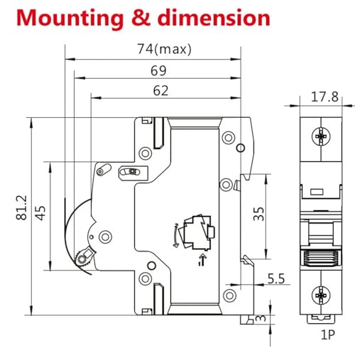 Disjoncteur MCB GYM9 2P 6KA rail Din pour une installation électrique durable - 7