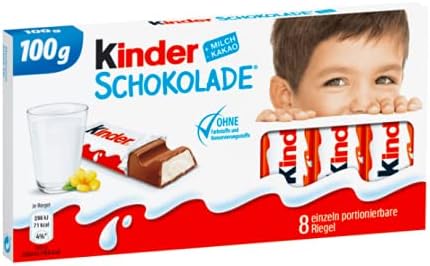 Amazon Kinder Chocolate キンダーチョコレート 100g 8ケ X 12 5g 8 Packs 並行輸入品 海外直送品 Kinder 板チョコ チョコバー 通販
