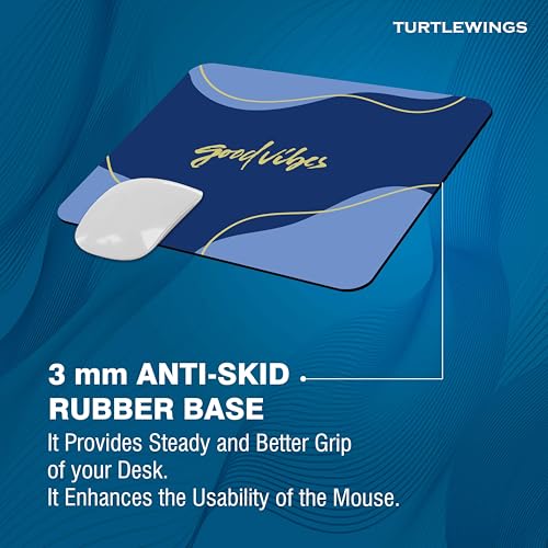 Image of TURTLEWINGS | Mousepad | Inspirational Quote Mousepad - 22x18 cm, 3mm Thick | Abstract Design Non-Slip Rubber Base | Office, Study & Gaming Use | Premium Smooth Surface 222 (8)