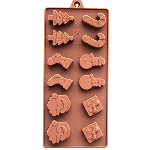 EoonfirstChristmas Santa Silicone Chocolate Mould Cake Tree Snowman Stocking Baking