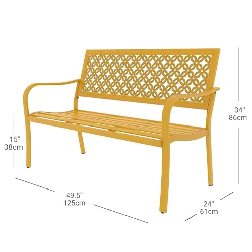 Grand Patio OUTDOOR BENCH Garden Benches With Anti-Rust Metal Powder Coated Frame thumb #2