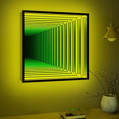 Infinity lustrzana lampa tunelowa, jednostronna lampka nocna LED 3D, sensoryczna lampa nieskończoności do domu, na biurko, do salonu, dekoracja na imprezę