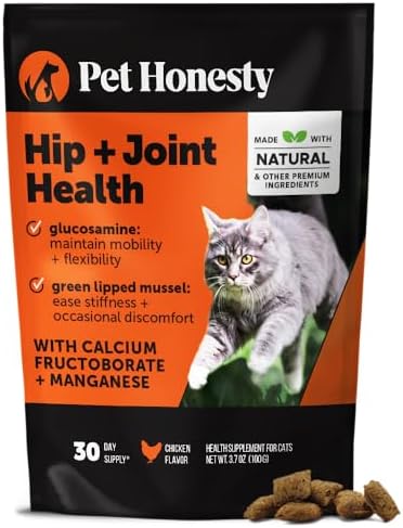 Cat Hip + Joint Health Chews – Crunchy & Creamy Cat Joint Support...
