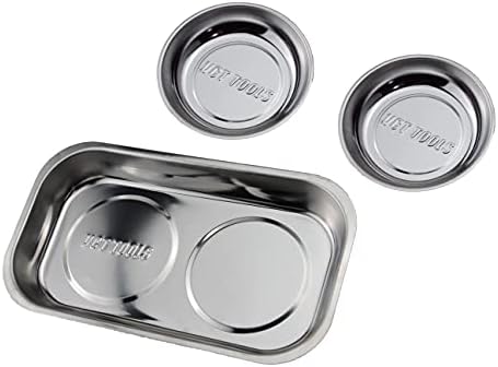 VCT 3pc Magnetic Tray Holder Stainless Steel for Socket Screw Nuts Bolts Metal Parts image 3