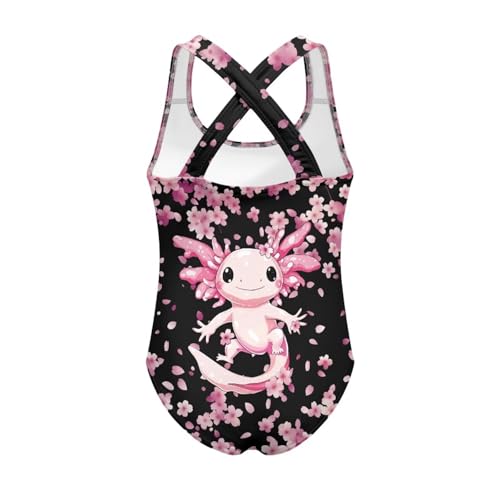 Image of One Piece Swimsuit for Girls Kids Quick Dry Bathing Suit with Crossback Strap Summer Beach Swimwear Size 5T-14