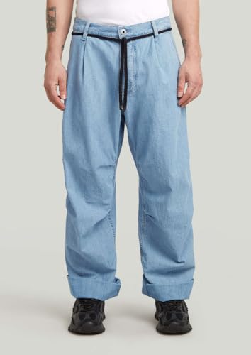 G-STAR Raw - Mens Pleated 3D Denim Pants, Color Faded Breeze, Size: 30W x 30L2