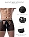 comeondear Mens Sexy Underwear Shorts Pants with Removable Pouch See Through Lace Boxer Briefs Erotic Gay Underwear for Men Cumdump Clubwear Black