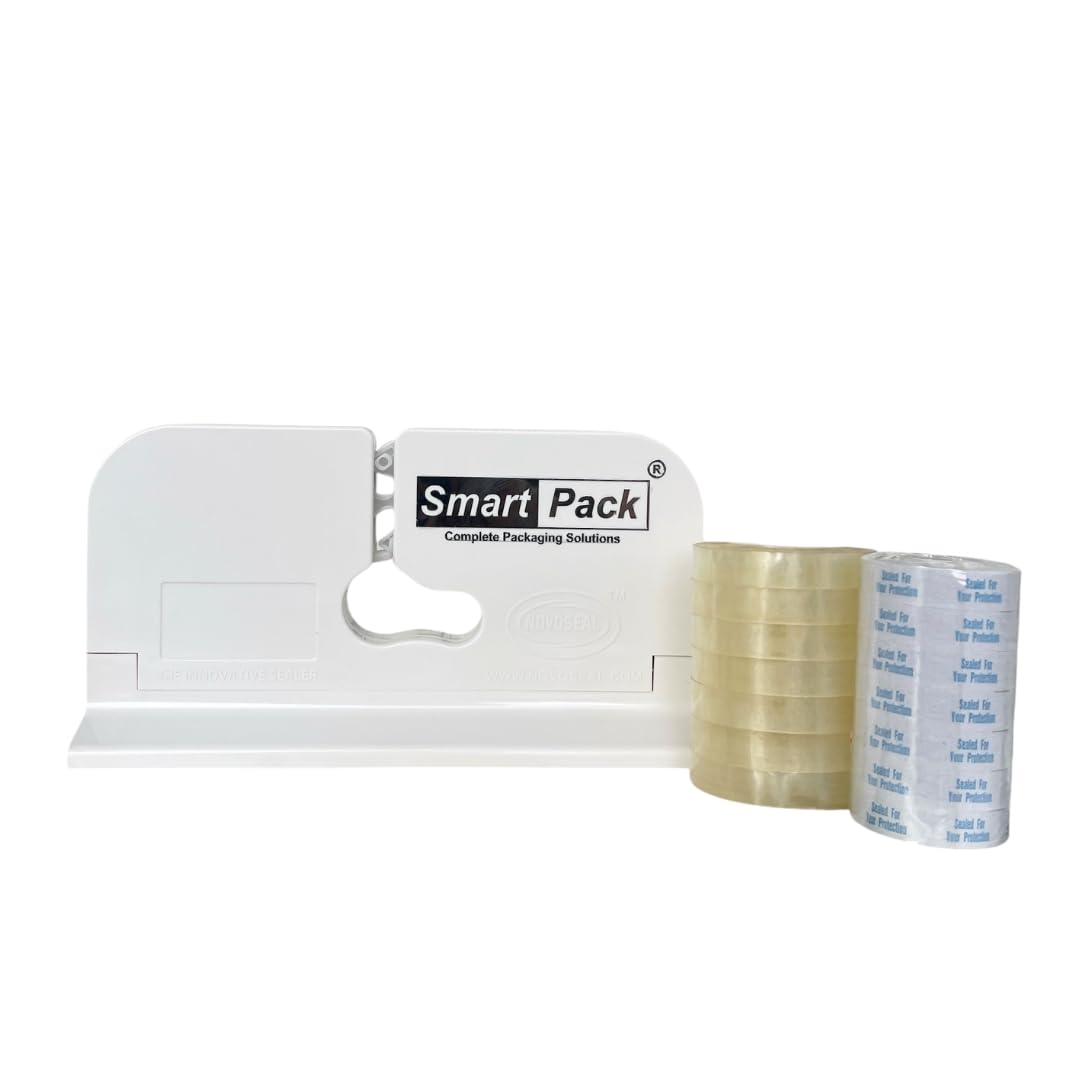 SMART PACK Portable Handheld Sealer Machine for Nappy Bags, Bread Bags, Sandwich Bags Sealer | Kitchen Bin | Household | Normal Duty Type Bag Sealer Machine With Tape Roll of 1 Set | COMBO PACK-image-45