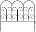 Pure Garden 50-LG5058 Metal Garden Fencing-Set of 5 Panels, Black