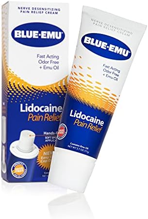 Blue Emu Lidocaine Numbing Cream Pain Relief, 2.7 oz (1 Pack)