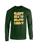 Long Sleeve Green Green Bay Tucker Kraft Text Pic T-Shirt Adult Large