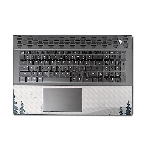 Image of MightySkins Carbon Fiber Skin Compatible with Alienware M18 R1 (2023) Full Wrap Kit - Tundra | Protective, Durable Textured Carbon Fiber Finish | Easy to Apply & Change Styles | Made in The USA
