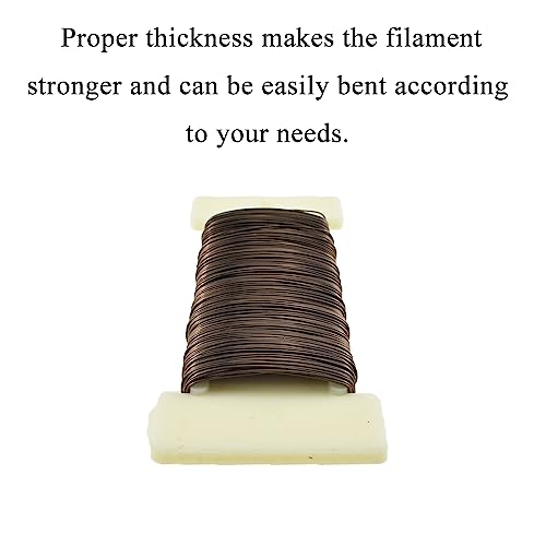 hahiyo 26gauge coffee color metal floral wire - 1 roll 38 yards 115 feet - flexible paddle wire for craft christmas wreath flower arrangement bouquet wrapping wedding diy