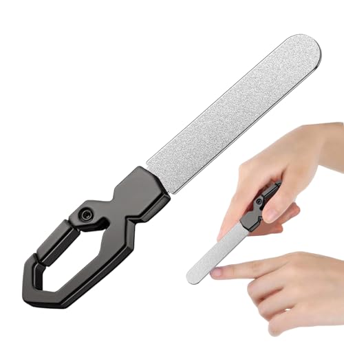 Limaduras Metálicas para Uñas | Doble Cara Para Limar Y Pulir,Herramienta Portátil De Acero Inoxidable Para Cuidado De Uñas De Manos Y Pies, Accesorios De Belleza Unisex