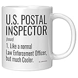 ODTGifts Funny U.S. Postal Inspector Mug Like A Normal Law Enforcement Officer But Much Cooler Coffee Cup 11oz White