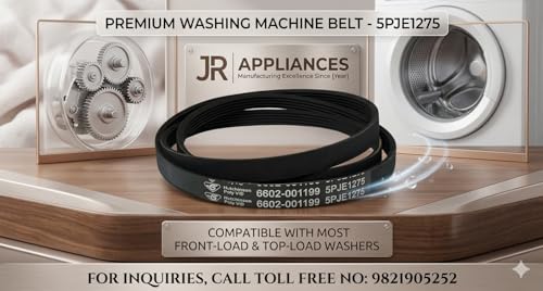 Image of JR Appliance Front Load Washing Machine Spare Parts Belt Size 5PJE 1275 Compatible with Samsung