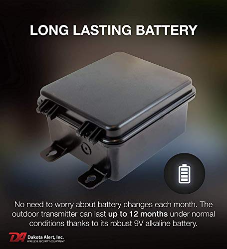 Image of Dakota Alert Driveway Alarm System - DCRH-4000 with One Mile Wireless Range- DCR-4000 Receiver & DCHT-4000 Transmitter Box with 25' Rubber Hose, Drive Thru Sensor & Signal