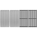 Emitter Plates and Grates for Charbroil TRU-Infrared Commercial 2 Burner Grill 463632320 463642316 463644220 463675016 463644220, Replacement for Char-broil 463245518 463675016P1 G362-2100-W1,