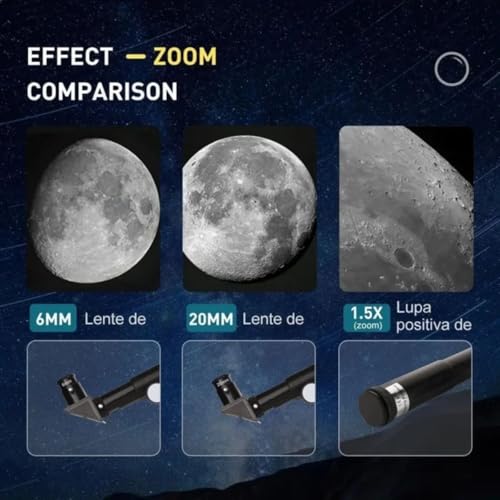 Telescópio Luneta F36050 Terrestre Astronômico 90X Alta Ampliação Céu Estrelas Lua Planetas Espaço