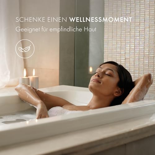 Satin Naturel 4 Luxuriöse BIO Badebomben Vegan – Für den Valentinstag – Wellness Geschenke für Frauen – Luxuriöse Badekugeln – Geschenkideen für Freundin & Ehefrau – Premium Edition