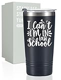 Onebttl Law School Student Gifts Tumbler for Men Women, Lawyer Student Gifts 20oz Stainless Steel Cup, Best gift for Christmas, Birthday - Black I Can't