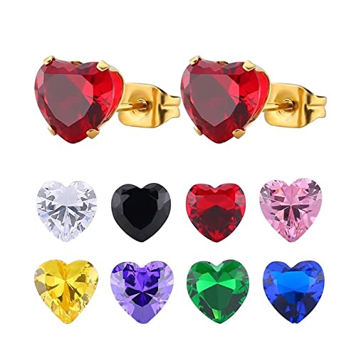 Boucles d'oreilles pour filles en acier parfaites pour l'école et les fêtes