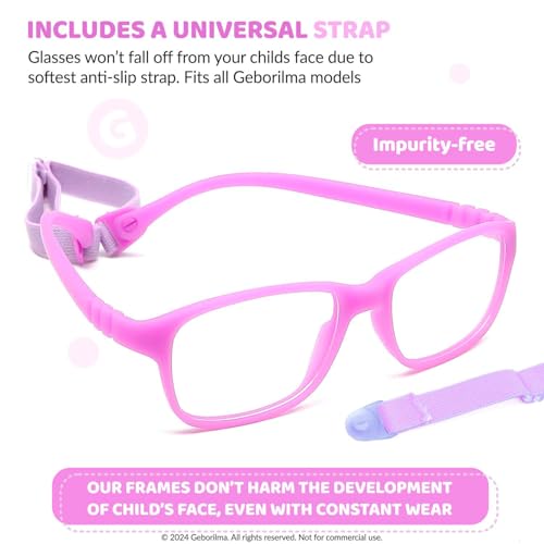 Image of Unbreakable Kids Glasses For 6-9 Years - 49-16-125 Sport Glasses For Kids Compatible with Prescription Lenses