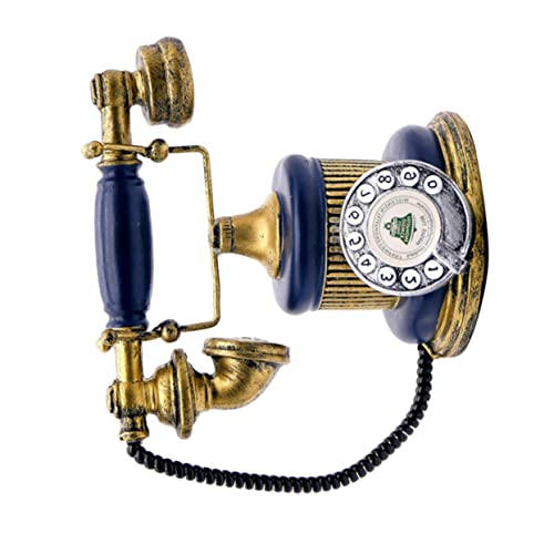 PRETYZOOM Retro Telephone Booth Shaped Decor Resin Craft Home Adornment Desktop Decoration for Family Friends