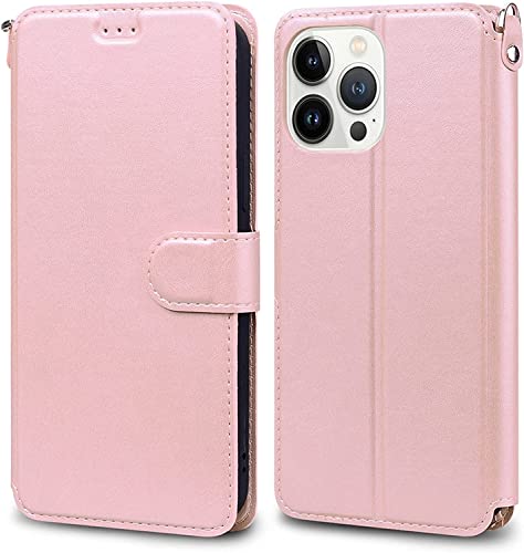 Étui portefeuille iPhone 13 Pro rose pour libérer vos mains en voyage