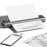 Odaro Q302 Portable Printer, 300DPI Inkless Printer, Wireless Printer with WiFi, Bluetooth, USB Connectivity, Compatible with Android,iOS Phone & Laptop for Travel, Home, Offices（A4、A5、B5、Letter）