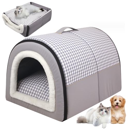 Nido para dormir para mascotas lavable y plegable con cojín interior extraíble 2