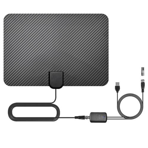 36DBI Antena de TV Interior, 200 km Digital Antena con Amplificador para Canales de TV 1080P 4K para DVB-T DVB-T2