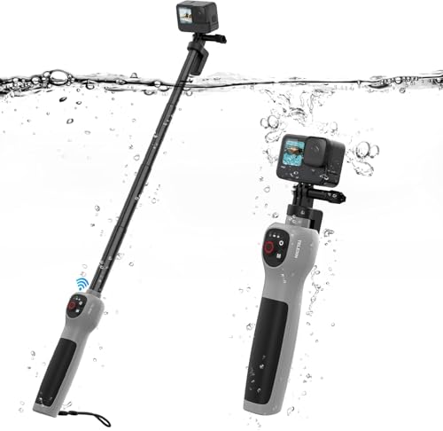 Telesin Underwater Selfie Stick, with Integrated Bluetooth Remote Control, Waterproof & Extendable, 1 Hour Charging Time, 21 Hours Shooting for Diving Surfing Snorkelling for Gopro Hero 13 12 11 10 9