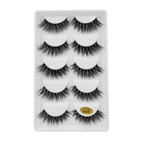 UAMOU 50/100/200 par Rzęsy sztuczne rzęsy z norek naturalne 3d rzęsy z norek objętość sztucznych rzęs luzem cilios Cheerfully (Color : G604, Size : 50 Boxes)