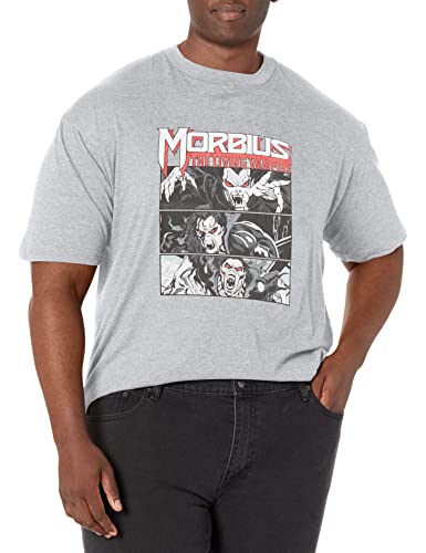 T-shirt Morbius homme style Marvel Panels en coton noir pour fan de comics