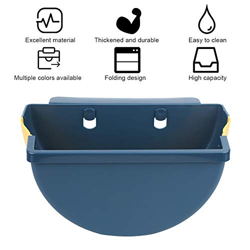 Caneca plegable colgante para basura azul miniatura 4