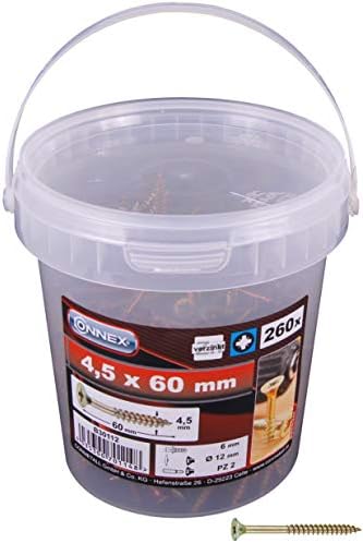 30 Viti Per Legno Testa Torx 6.0x160mm - Acciaio Zincato Giallo, Con Punta Cacciavite Inclusa - Foto 2