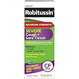 Robitussin Adult Maximum Strength Severe Cough + Sore Throat Relief Medicine, Cough Suppressant, Acetaminophen (8 Fluid Ounce Bottle)