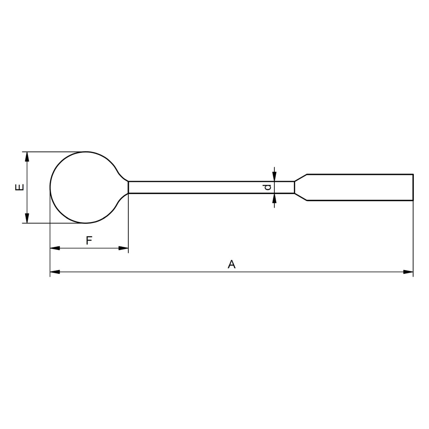 Bochem MN-0572 18/10 - Cucchiaio da laboratorio standard, in acciaio inox, 105 mm x 45 mm, lunghezza 320 mm