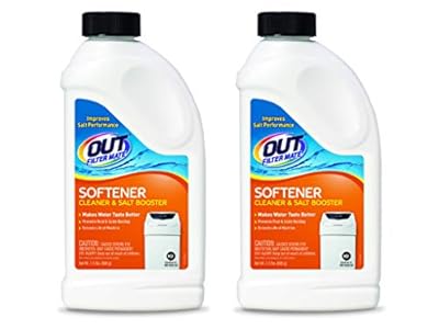 OUT Filter Mate Water Softener Cleaner and Salt Booster Powder, 24 oz Bottle 2-Pack