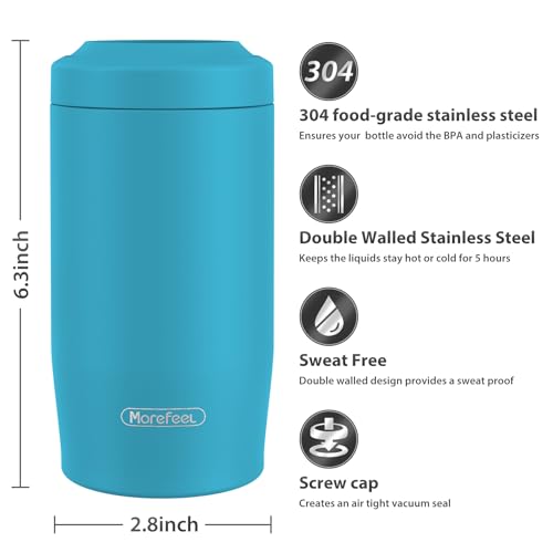 Image of Morefeel 4-in-1 Insulated Can Cooler for 12 oz Cans & Bottles
