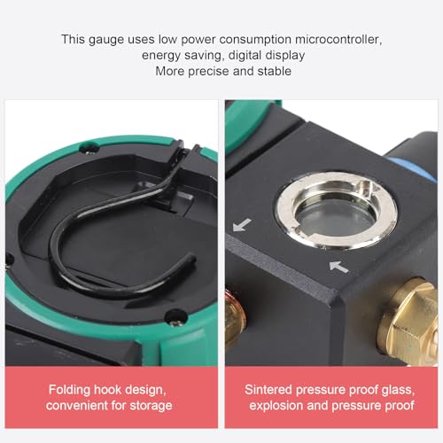 Manifold digital HVAC con control de válvula de bola y sensor de alta precisión para instalación y mantenimiento de sistemas de aire acondicionado miniatura 3