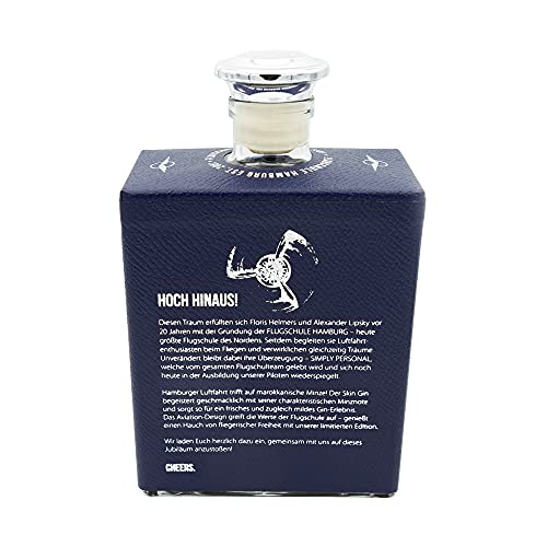 FLUGSCHULE HAMBURG Skin Gin Limited Edition | Manufaktur Gin aus dem Alten Land | 42% 500 ml | Marokkanische Minze – Bild 3